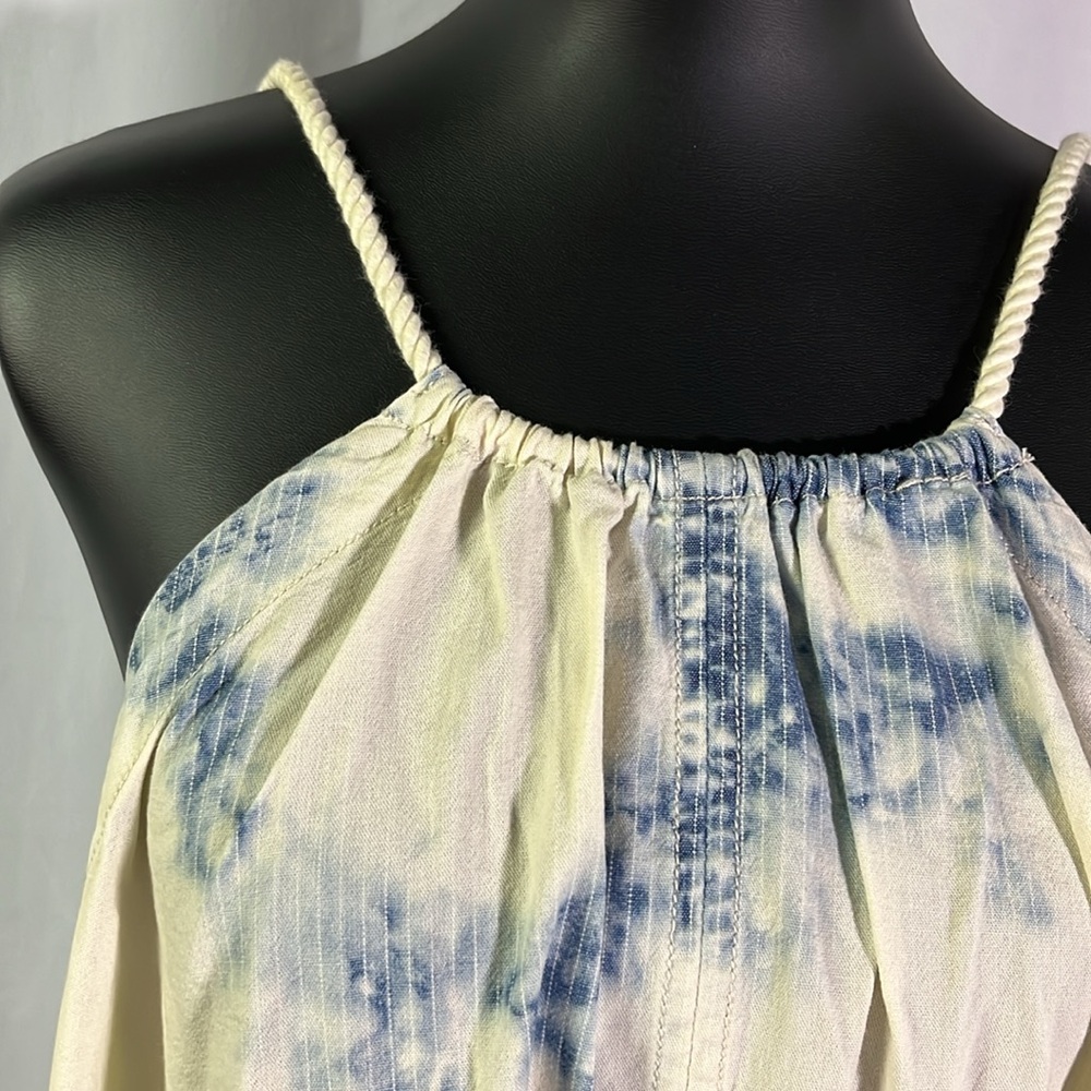 NWT Anthropologie Holding Horses Bleached Tie Dye Denim Swing Dress - Picture 7 of 16